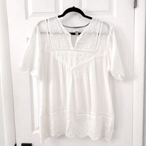 Knox Rose Short Sleeve Eyelet Top